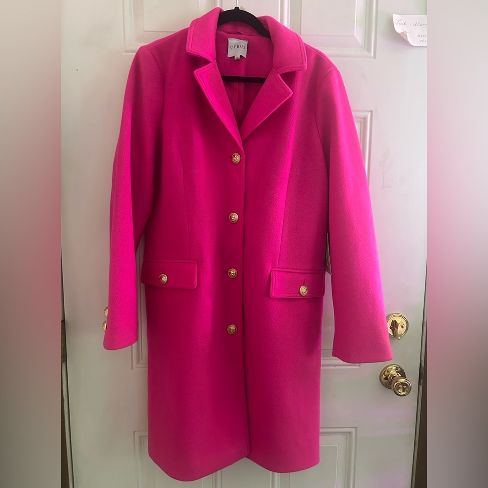 Cyrus Elegant Pink Women's Pea Coat